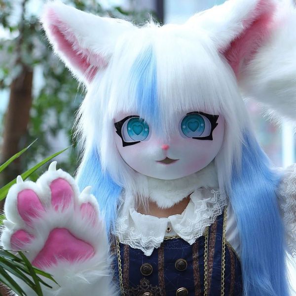 FURSUit Kigurumi Auriculares Cosplay Furry Costume Comiket Doll Rabbit Dog Cat Animal Beast Kig Head Base Mask COSPLAY COSPLAY COSTUME 240426