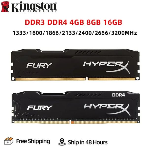 Fury DDR3 DDR4 4 Go 8 Go 16 Go 133Hz 1600 MHz 1866 MHz 2400MHz 2666MHz 3200MHz DIMM PC312800 PC425600 RAM Y240401