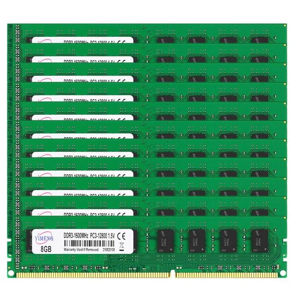 FUSE DDR3 10PICES 8 Go 4 Go PC3 1066 1333 1600 1866 MHZ Mémoire de bureau 12800 10600 2G 4G 8G PC RAM Memoria DDR3 Ordinateur