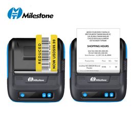 Combineert mijlpaal mhtp29l 80mm mobiel portablethermal direct label printer bluetooth pocket printer ontvangst 2 in 1free app Android iOS