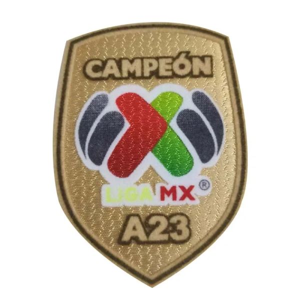 Futebol Reunindo Ferro Emblemas de Futebol, Patches de Futebol de Qualidade Superior, Campeonato Liga MX A23 C23, 8cm, 2023