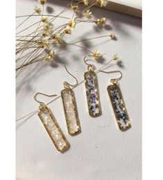 Fuwo Natuurlijke seleniet oorbellen 24k goud gegalvaniseerd ruwe seleniet steen Crystal Blade Dangle Oorbellen elegante sieraden Er004 Y190502048984