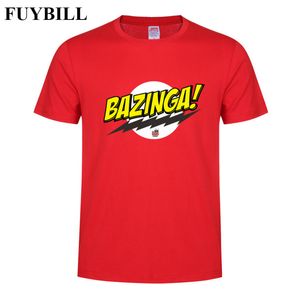 Fuybill Mode Nieuwe Stijl Bazinga Heren T-shirt Zomer Korte Mouw De Big Bang Theory T-shirt Katoen Sheldon Mannen T-shirt Tops Y19072201