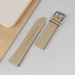 FUYIJIA 16 mm ~ 22 mm Epsom Cow Hide Watch Bands Master Handmade Mandrom Moth Watch Pin de sangle de substitution Boucle de cuir authentique