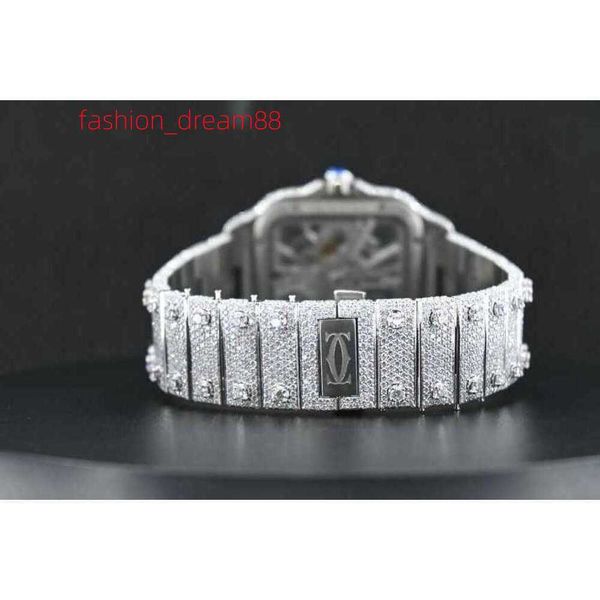 FVVP usine personnalisé Pass diamant Tt glacé luxe Vvs Moissanite diamant montre femmes Hip Hop diamant montre