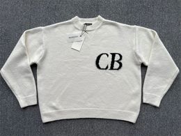 fw Cole Buxton Pull Hommes Femmes 1 Top Qualité Surdimensionné Mode Casual CB Sweatshirts Tricot Jacquard 240103