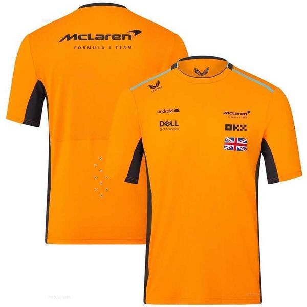 fw23 T-shirts pour hommes T-shirt McLaren Sports 2023 Fans T-shirt Norris Lando Nouveaux hauts Piastri Oscar surdimensionné à manches courtes Team Driver Outdoor Racing