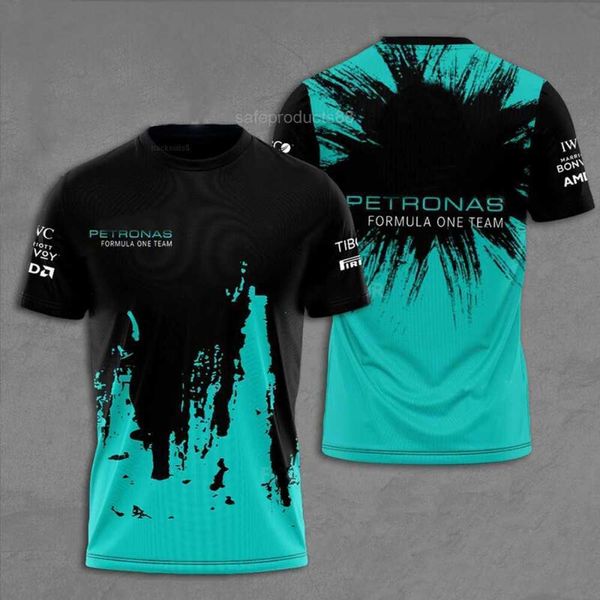 fw23 T-shirts pour hommes 2024 F1 Formule 1 Racing Amg Team Print T-shirt à manches courtes pour hommes T-shirt à col rond de haute qualité Combinaison de couleurs cool