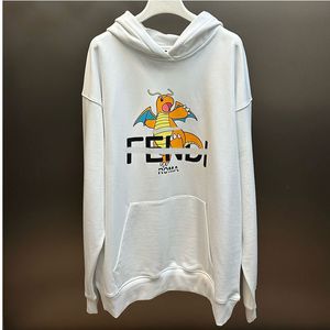 FW24 Show Herenmodeontwerper Hoodie Dragonite Zwart Katoen Oversized Jersey Sweatshirt Met Lange Mouwen Heren Regular-fit Hoodies