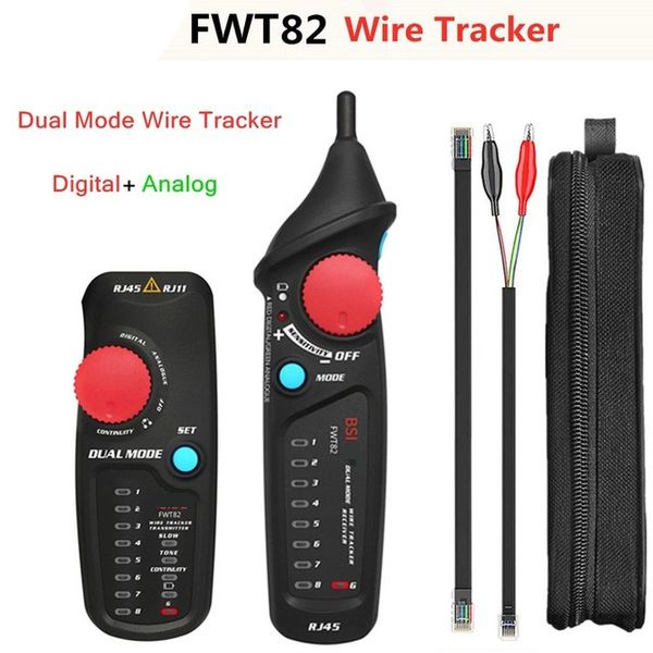 FreeShipping FWT81 Cable Tracker RJ45 RJ11 Cable telefónico Red LAN TV Buscador de línea eléctrica Probador