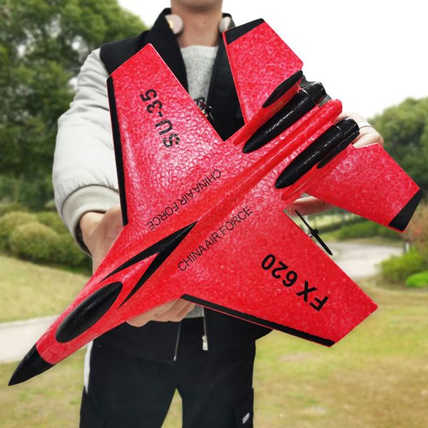 FX 620 SU 35 RC Avión de control remoto 2 4G Fighter Hobby Plane Glider EPP Foam Toys Kids Gift 220713gx