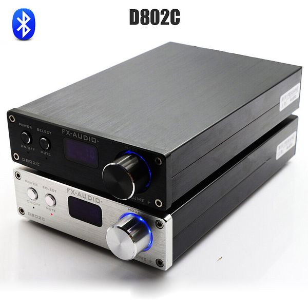 Livraison gratuite FX-Audio D802C Bluetooth Pure Digital Amplifier USB / AUX / Optique / Coaxial Mini Amplificateur Audio 80Wx2 24Bit / 192KHz DC32V / 5A Power