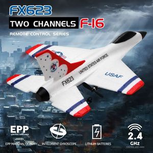 FX623 RC avion F16 Drone 24G avion 2CH à ailes fixes EPP modèle électrique télécommande avion jouets pour enfants présents 240119