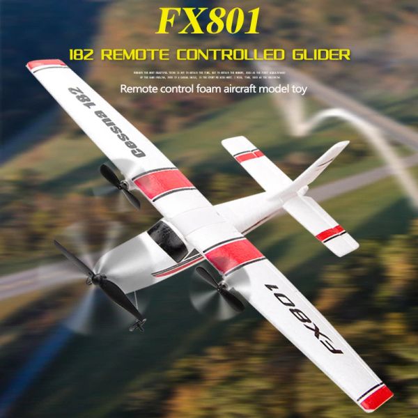 FX801 Remote commande Aircraft Cessna 182 Modèle d'avion en mousse télécommandée à wing fixe rc