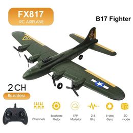 FX817 B17 RC Airplane Aircraft Remote Control Plane Fixed Wing 2,4 GHz Glider Epp Foam RTF RC Planes Aircraft Toys for Children 240426