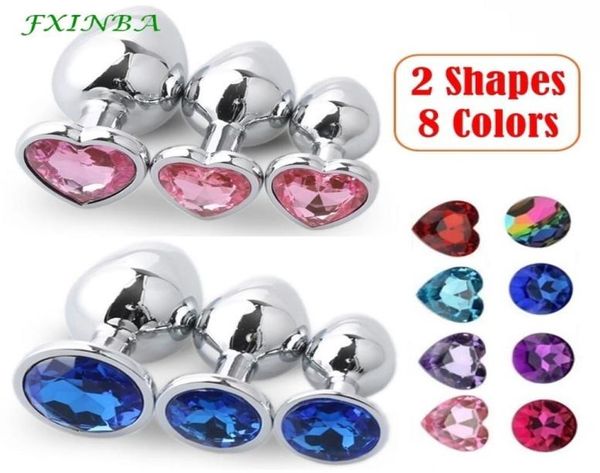 Fxinba acero inoxidable enchufe anal tope de metal grande cola de cola joya de joyas para adultos juguetes sexy para mujeres1672234