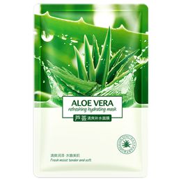 Máscara de té verde FYL, máscaras faciales, humedad, agua, correr, nutrir, lavar, Aloe, refrescante, hidratar y reducir los poros, alta calidad