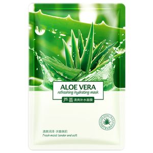 Masque de thé vert FYL masques faciaux Moisture Water run nourrir sans lavage Aloe rafraîchissant hydratant et rétrécissant les pores de haute qualité