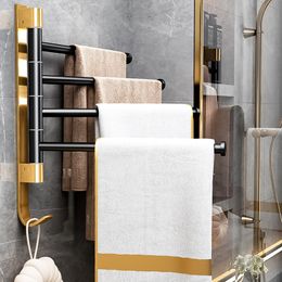 FYPO 2/3/4/5 barras de toalla, accesorios de baño, soporte de toalla de montaje en la pared barras de toalla giratoria de toallas de toalla de baño sin toalla de baño
