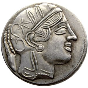 G(04) monedas de copia artesanal chapadas en plata antigua de Grecia, troqueles de metal, precio de fábrica de fabricación