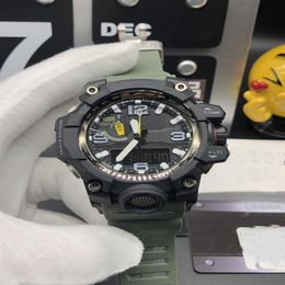 G-1000 Men's clásico de deportes impermeables multifuncionales Electronic Watch Electronic a prueba de golpes y antimagnéticos correa de silicona 4 estilos O351A