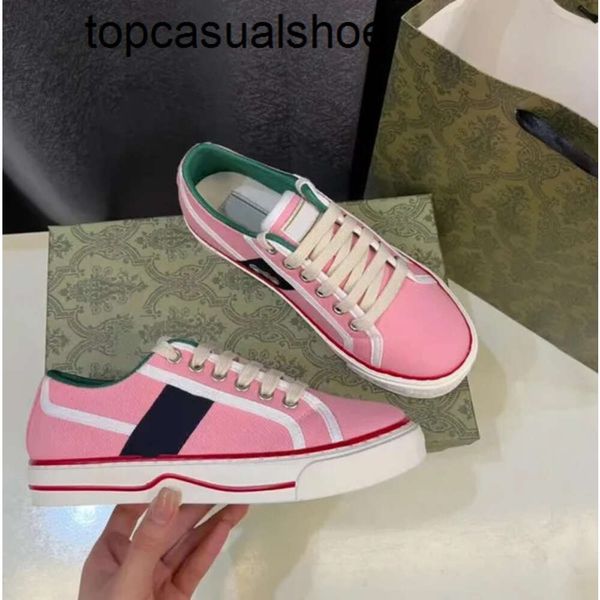 G 1977 Casual Sneaker Designers Tennis Chaussures Luxurys Chaussures de course Toile 1977s Ace Sneakers Low Womens Chaussure Noir Blanc Vert Stripes Vintage Casual Chaussures YLB5