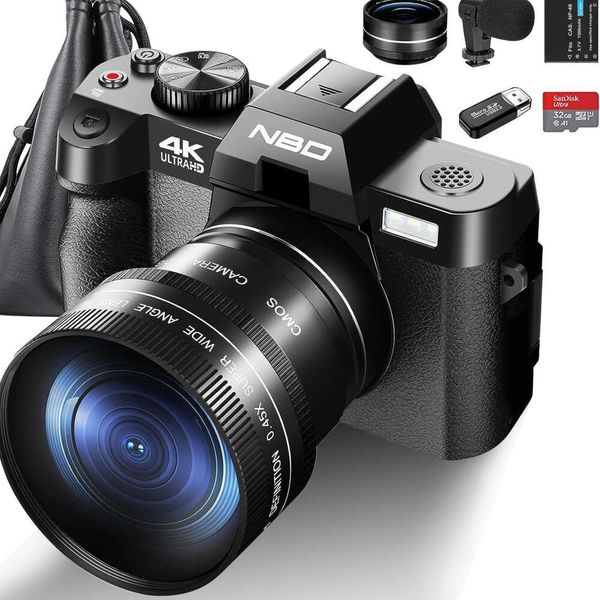 Appareil photo numérique G-Anica pour la photographie et la vidéo Appareil photo de vlogging 4K 48MP avec écran rabattable à 180°, zoom numérique 16X - Appareil photo compact et polyvalent Prises de vue et vidéos époustouflantes