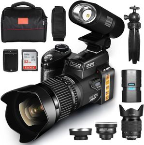 Caméra numérique G-ANICA CAMERIE DIGULE 33MP DSLR CAMERIE AVEC 24X TELEPO CAME CAMERIE DIMIQUE PROFESSIONNELLE 1080P CAM VIDEO 407