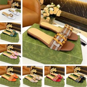G Bamboo Guxci entrelazado sandalias de verano de hebilla de verano zapatos de topqualidad