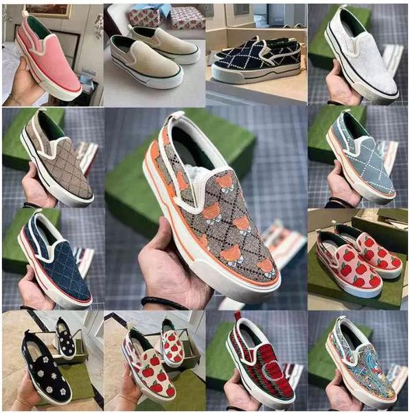 G BOOT Chaussures 2023 OG Casual Chaussures Runner Trainers Designer Sneakers Chaussure Italie Luxe Blanc Rose Classique Jacquard Denim Vintage Tennis 1977 Femmes Hommes Slip-On