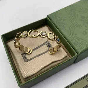 G Bracelet Vintage petite marguerite alphabet floral bijoux femmes hommes pour cadeau de fête de mariage de qualité supérieure