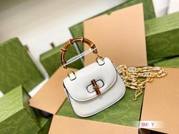 G marca nudo de bambú diseñador de lujo bolso cruzado moda mujer dama regalos bolso de mano con correas largas bolso