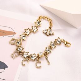 G merk sieraden brief hanger zirkoon Luxe ontwerpers armband ketting voor vrouwen strass glanzend hoge qulity voor groothandel zilver