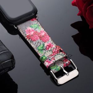 Correa de cuero con patrón de color G para Apple Watch Band Series 6 5 4 3 2 40 mm 44 mm 38 mm 42 mm Pulsera para iWatch Belt