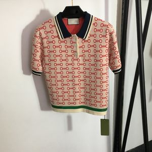 G algodón jacquard polo camisa mujer prendas de punto tejer camiseta diseñadores de moda camisas mujer top mujer diseñador ropa lujo g polos hombres