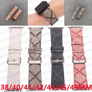 G Designer Watch Band pour Apple Watch Band 49mm 38mm 44mm 45mm série iwatch 8 9 4 5 6 7 bracelets bracelet en cuir coloré fleur abeille serpent imprimé bracelets intelligents ap bracelets de montre