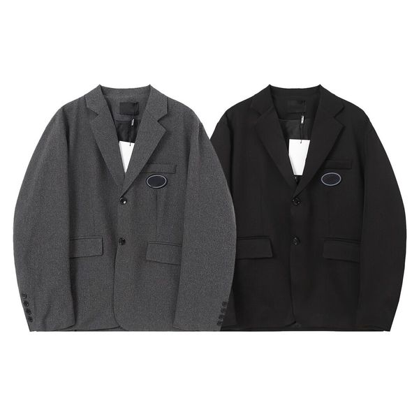 G-Dragon WE11 DONE Costumes pour hommes et femmes Blazers Or Carré Cercle Marque Poitrine Badge W D 1 Vestes décontractées Noir Gris Lettre Imprimé W Bleu Kaki Marron Sourire Costumes d'affaires pour hommes