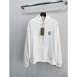 G Vroege Guxci Gussie Hoogwaardige Guuui 2023 Autumn Nieuw huis Nanyou Gaoding Commuting veelzijdig temperament verminderde leeftijdsbrief embleem geborduurde sweater met capuchon