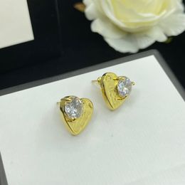 G Fashion Vintage Letter Oorbellen Diamant Zilver 18K Verguld Dames en Meisjes Valentijnsdag Bruiloft Sieraden Geschenken