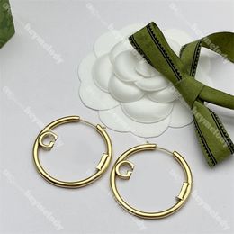 G Gold Hoop oorbellen Designer Large Circle Stud Earrings sieradenfeest trouwliefhebbers geschenk met doos