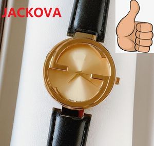 G Letter Designer Mujeres Hombres atmósfera clásica relojes 38 mm negocios suiza anual de gama alta para hombre Cuero al por mayor precio calendario reloj de pulsera 2022