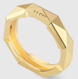 G Carta Moda Anillo de lujo unisex para hombres Mujeres Mujer Unisex Fantasma Diseñador Anillos Joyería Astilla Color tamaño 5-12