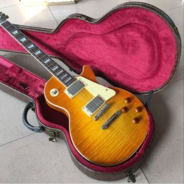 G LP LP Guitare standard Guitare Honey Peach Blossom Le col cardiaque peut être personnalisé en fonction des exigences