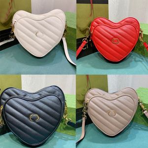 G MINI bolsos de hombro de diseño en forma de corazón para mujer bolsos de corazón de diseñador de cuero de alta calidad pequeños bolsos cruzados de lujo para mujer monederos de regalo de San Valentín