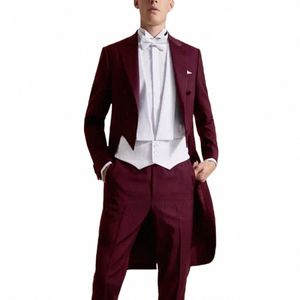 gn Coupe sur mesure Burdy Morning Suits Poursuites de plein air pour hommes Ocns spéciaux des mariages aux procédures royales Tuxedo 77iq #