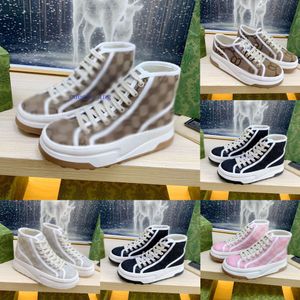 G verkopen canvas schoenen luxe Designer damesmode gedrukte letters G-kleur casual schoenen U poederzwart C high-top low-top jogging- en wandelplatform 35-41