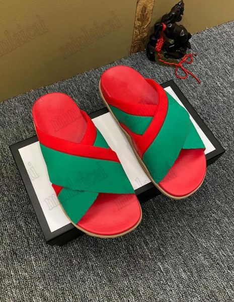 G Shoes Designer Femmes Cross Caoutchouc Slide Hommes Web Criss Wmns Web Stripe Slide Sandal Designers Slides Piscine Sandales D'été Inspiré Vert Rouge Pantoufles