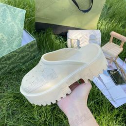 G Shoes Plataforma Doble Perforada Zapatillas de Goma con Recorte para Mujer Sandalia Elea Chunky Lugged Platform Zueco Peachy Chic Summer Beach Mulas al Aire Libre