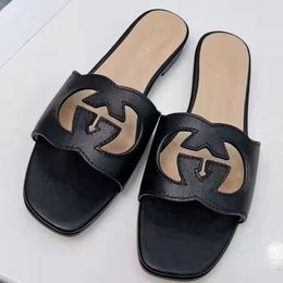 G-slipper slipper slide Sandales découpées pour femmes, chaussures pour dames, tongs de plage, plates, décontractées, marche, chaussures d'extérieur, EU35-42