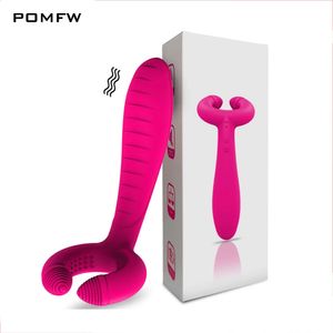 G-spot 3 Motoren Dildo Vibrator Anale vaginale dubbele penetratie Clitoral Penis Stimulator Sex Toy 240425